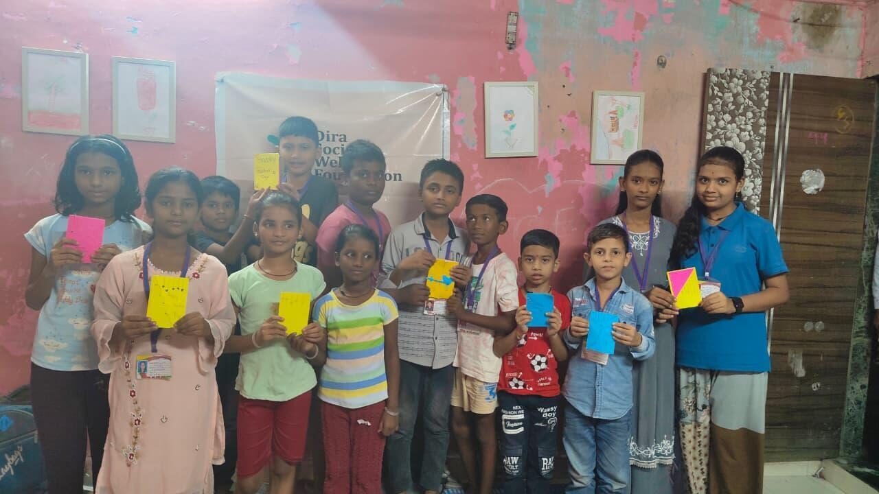 After-school tutoring session for children at a Dira Foundation centre